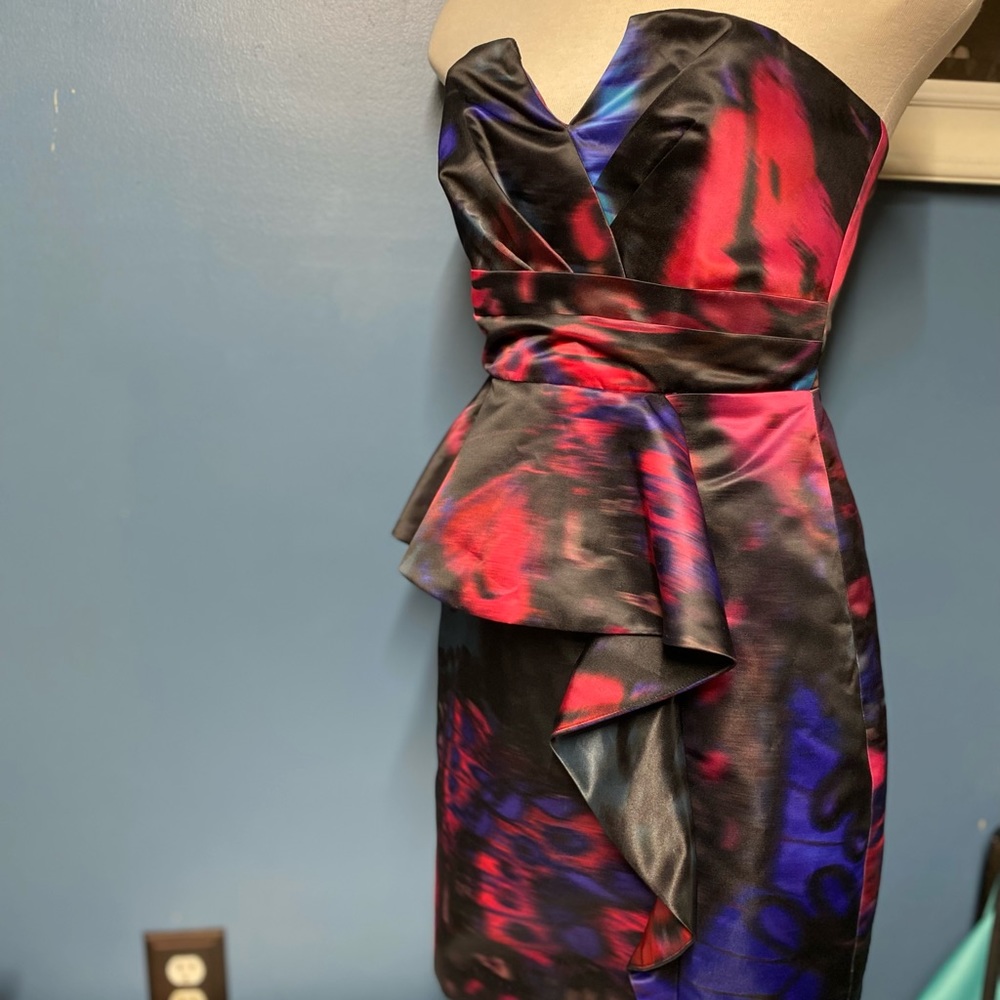 NWT Parker Black Makani Butterfly Print Peplum Dress - Picture 14 of 14